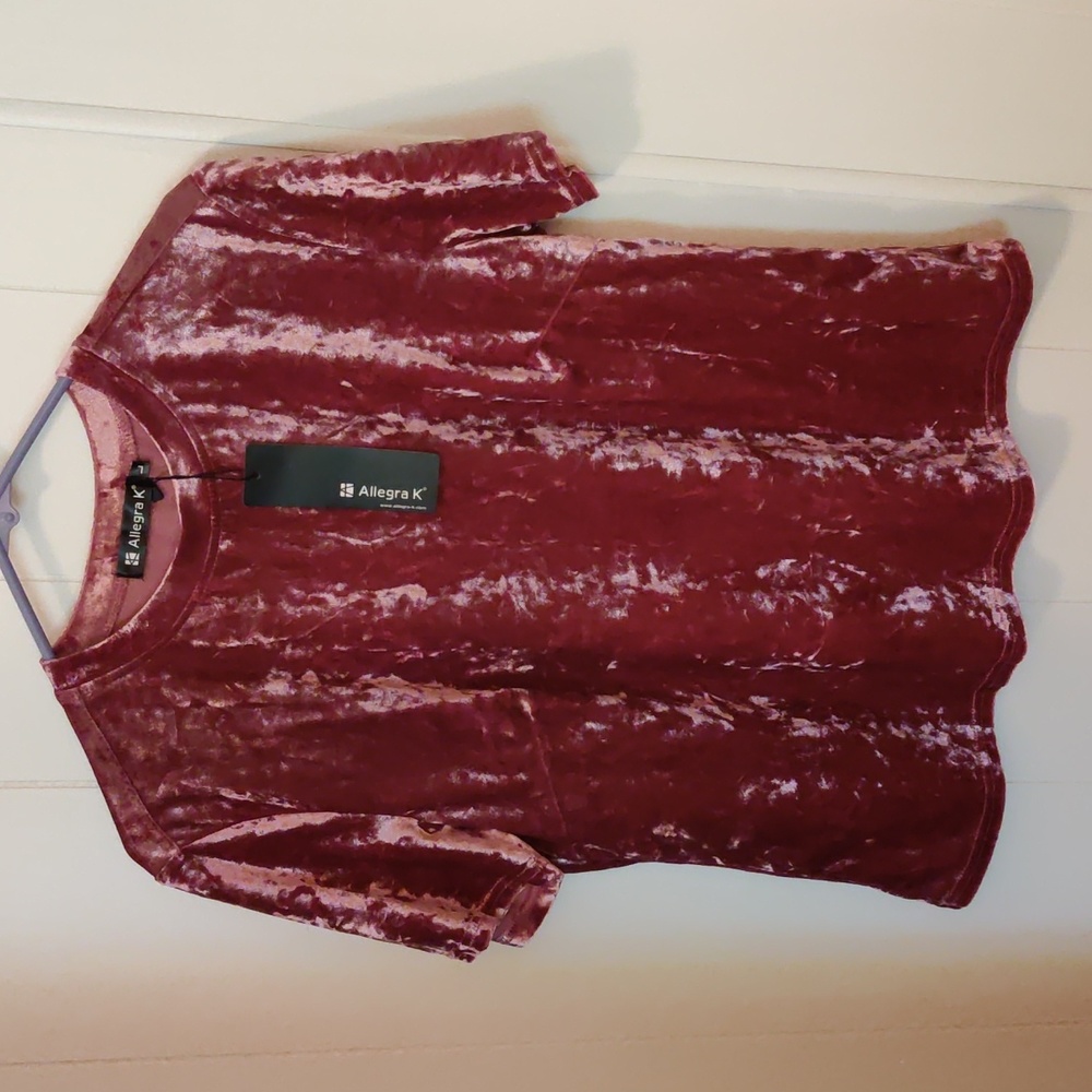 Crushed velvet top